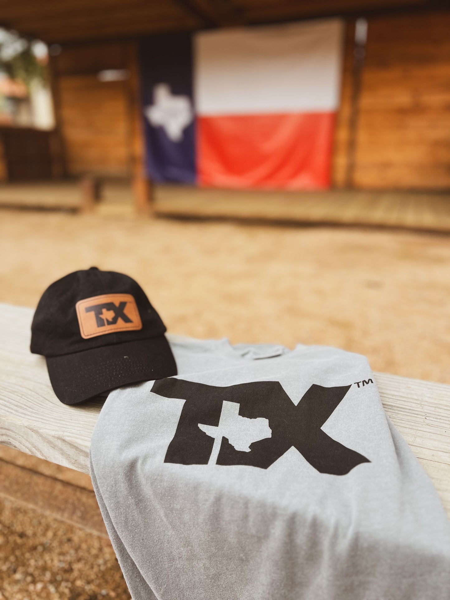 TX Dad Hat with Leather Patch