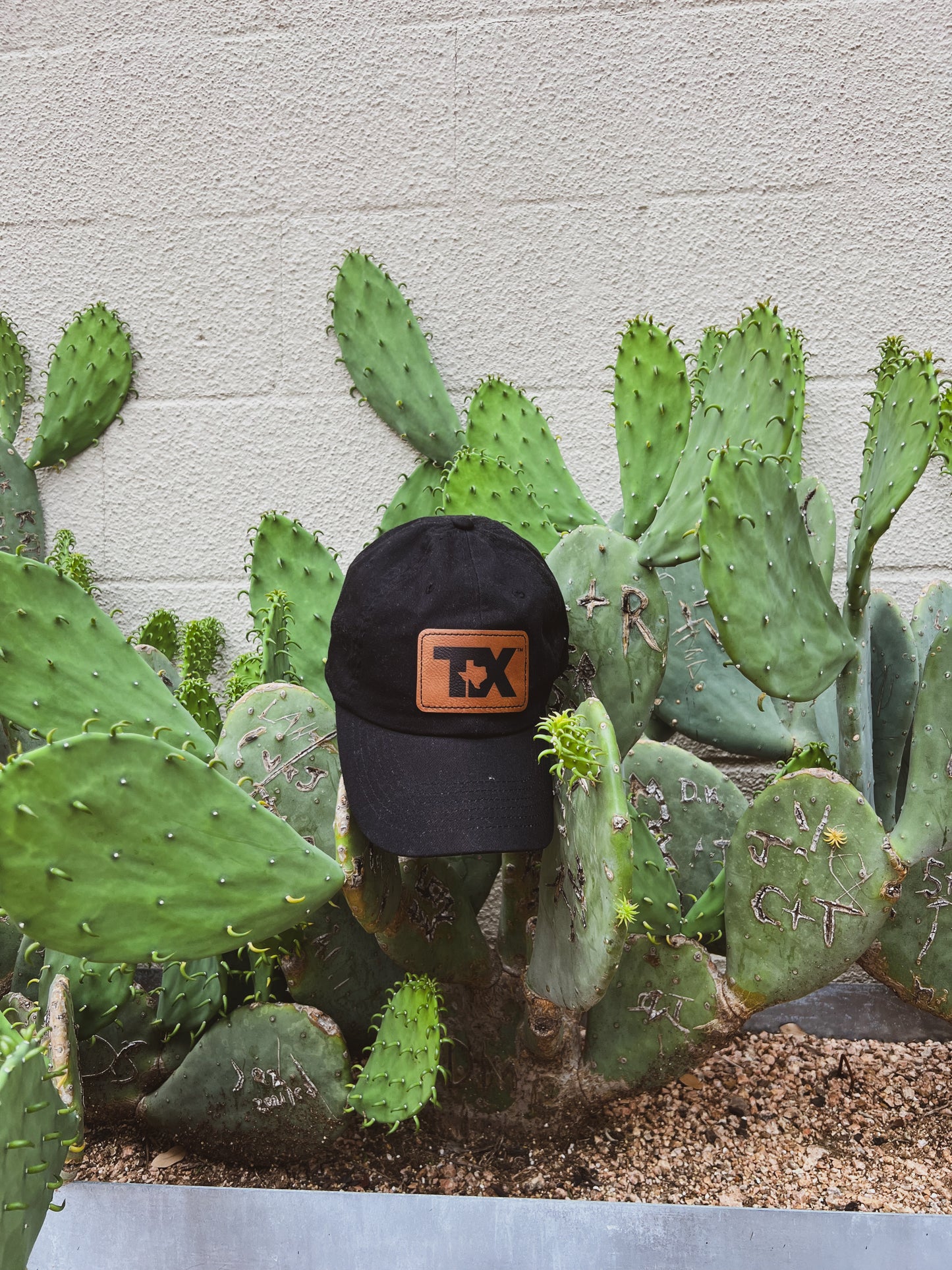 TX Dad Hat with Leather Patch